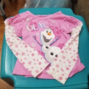 Pink Olaf Long Sleeve Tee